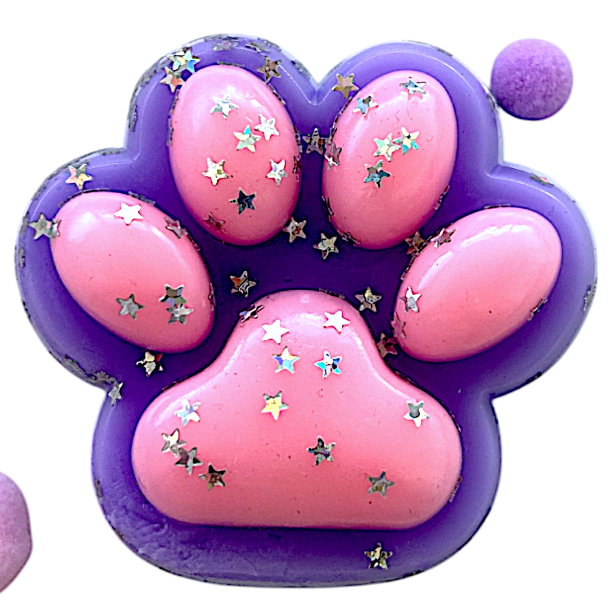 GNIOTEK ANTYSTRESOWY KOCIA ŁAPKA Z POSYPKĄ ZABAWKA SENSORYCZNA ANTYSTRESOWA