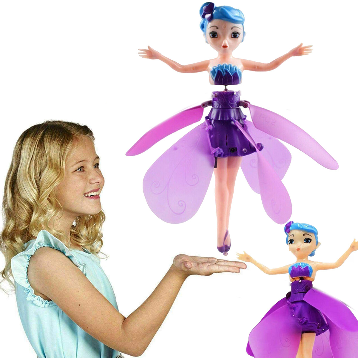 Latająca Lalka Magiczna Wróżka Kwiatowa Sterowana Ręką Dłonią USB