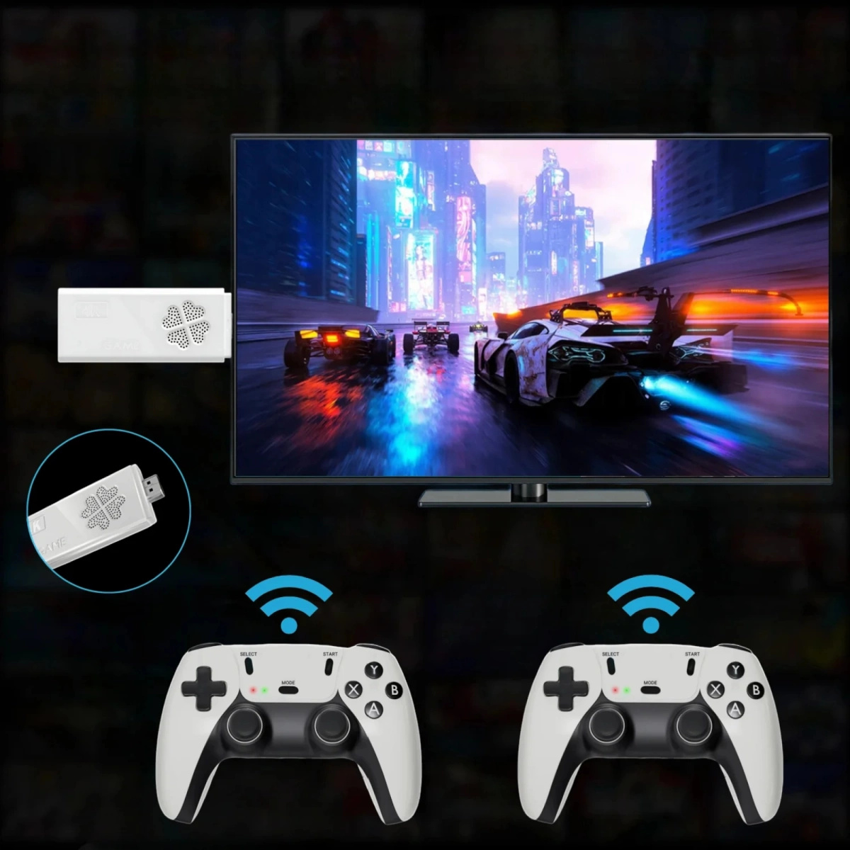 KONSOLA PRZENOŚNA RETRO M8 40000 GIER 2 PADY HDMI 4K PRO GIERKA TELEWIZYJNA