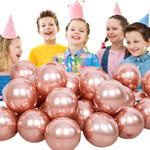 ZESTAW BALONÓW METALICZNYCH RÓŻOWE ŚLUB WESELE IMPREZA100szt BALONY LATEKS