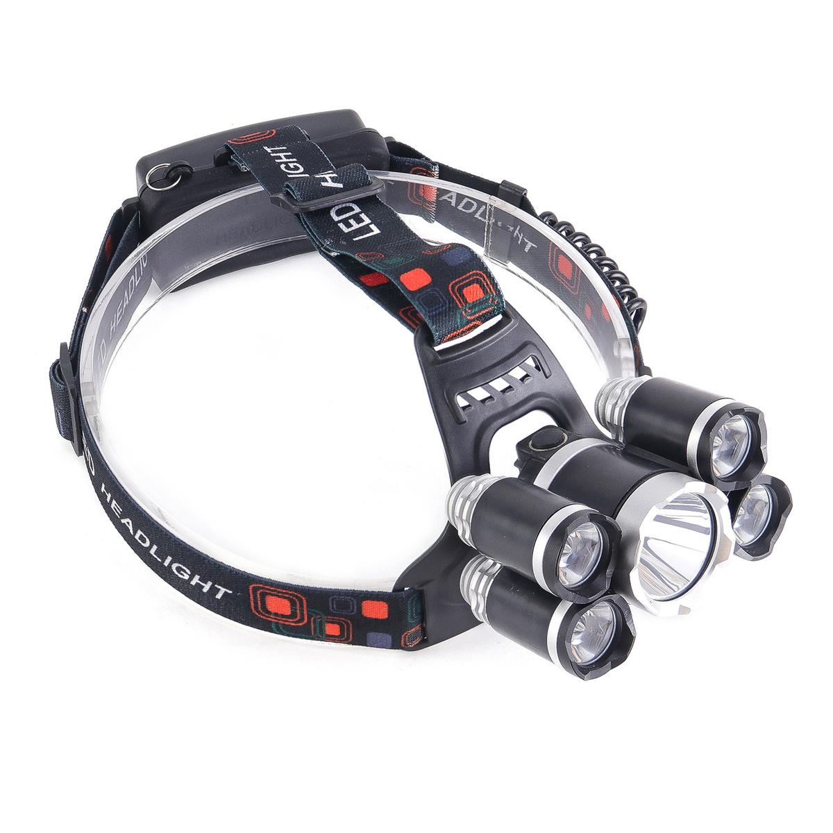 LATARKA CZOŁOWA 5x LED  LAMPKA CZOŁÓWKA  NA GŁOWĘ 2x AKUMULATORY NA PREZENT