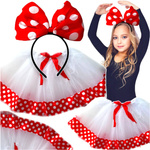 PRZEBRANIE DLA DZIEWCZYNKI MYSZKA MIKI MICKEY ZESTAW 2w1 OPASKA SPÓDNICZKA