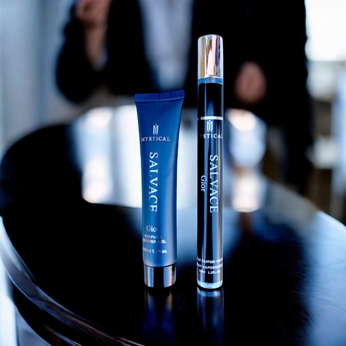 ZESTAW DLA MĘŻCZYZN ŻEL DO MYCIA CIAŁA 40ml + PERFUMETKA 35ml SALVACE GIOR