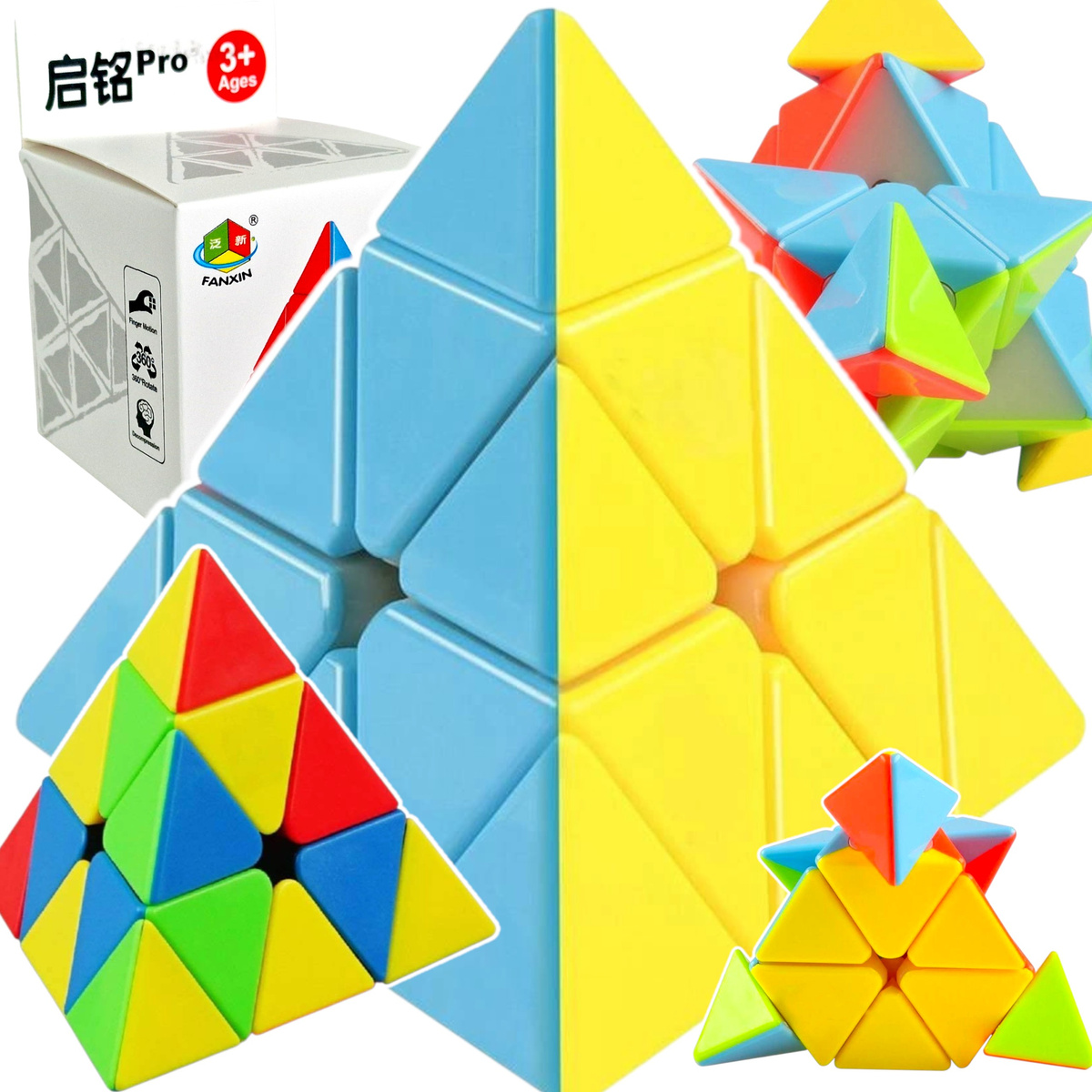 KOSTKA MoYU PIRAMIDA TRÓJKĄT LOGICZNA UKŁADANKA WYREGULOWANA ZABAWKA EDU