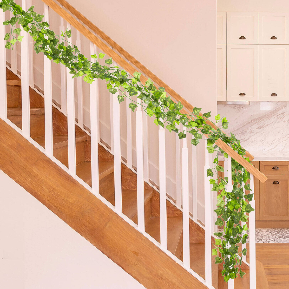 SZTUCZNY BLUSZCZ ROŚLINA WISZĄCA NA ŚCIANĘ BALKON SZTUCZNE LIŚCIE 25M 12SZT