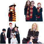 STRÓJ HARRY POTTER DLA DZIECI HERB GRYFFINDORU PELERYNA SZALIK KRAWAT  XL