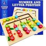 DREWNIANA GRA MONTESORRI MEMORY PAMIĘĆ UKŁADANKA LICZBY I LITERY KULKI