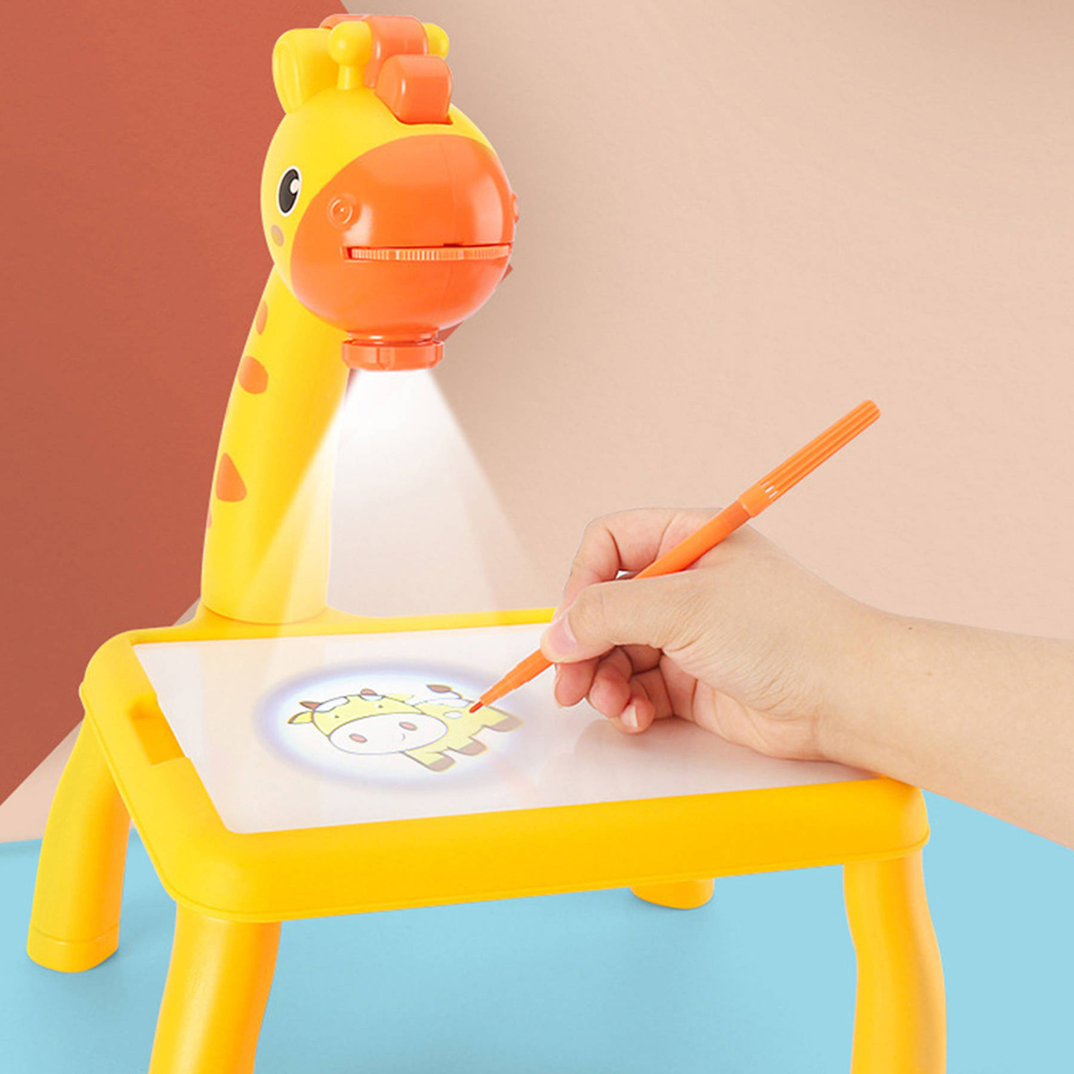 MAGICZNY STOLIK DO RYSOWANIA Z PROJEKTOREM TABLICA DUŻA ŚWIECI STÓŁ BIURKO