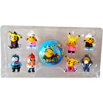 POKEMON ZESTAW FIGUREK 9 SZTUK FIGURKA NIESPODZIANKA KULA PIKACHU POKEBALL