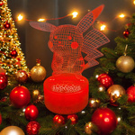 LAMPKA LED USB 3D PILOT PIKACHU KOLORY RGB DLA DZIECI NA PREZENT DO POKOJU
