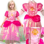 SUKNIA BALOWA DLA DZIEWCZYNKI NA BAL KSIĘŻNICZKA PEACH Z MARIO roz 128-134