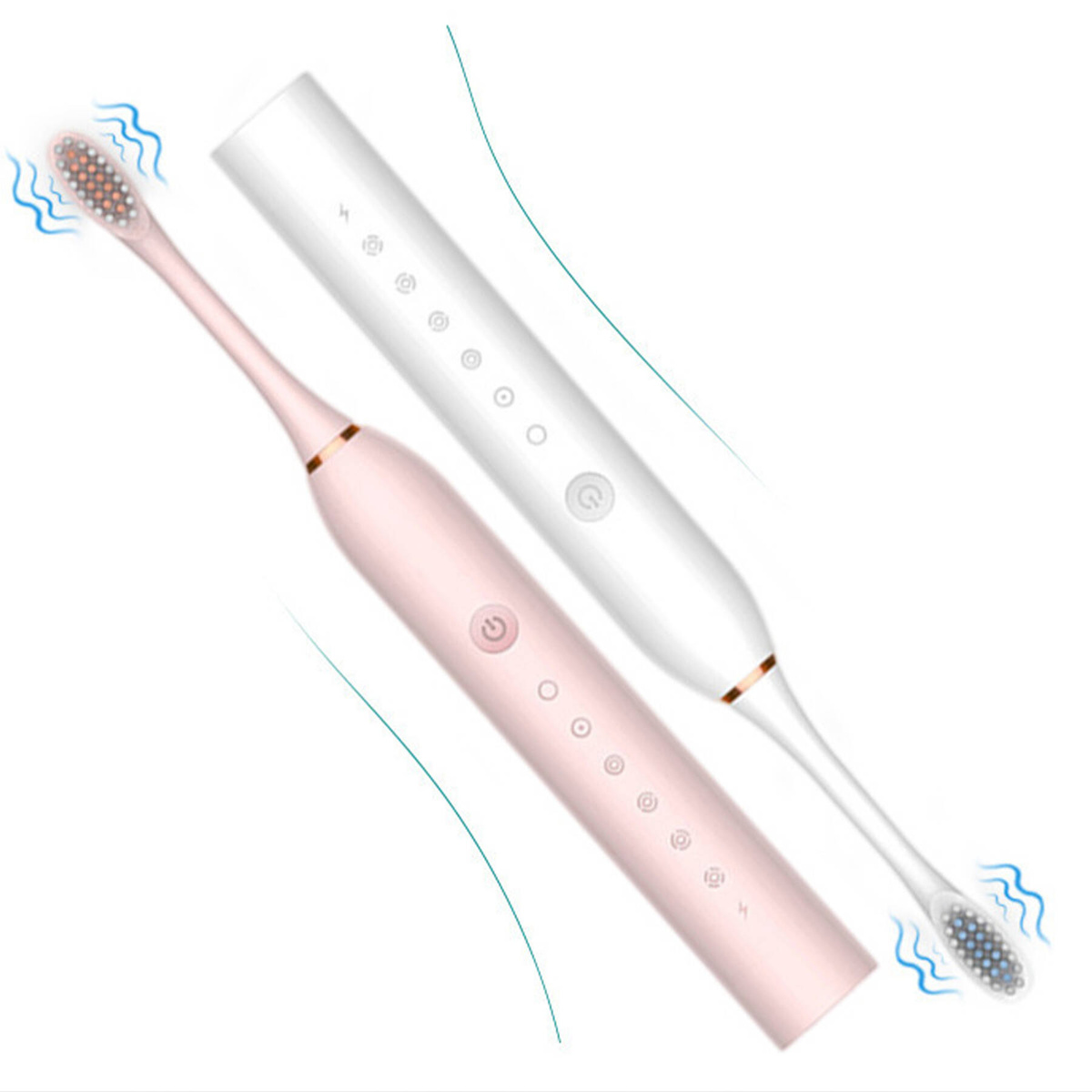 SZCZOTECZKA SONICZNA DO ZĘBÓW ELEKTRYCZNA 4 KOŃCÓW 6 TRYBÓW PRACY USB IPX7