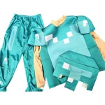 STRÓJ MINECRAFT PRZEBRANIE DLA CHŁOPCA STEVE DIAMENTOWY MASKA KOSTIUM BAL