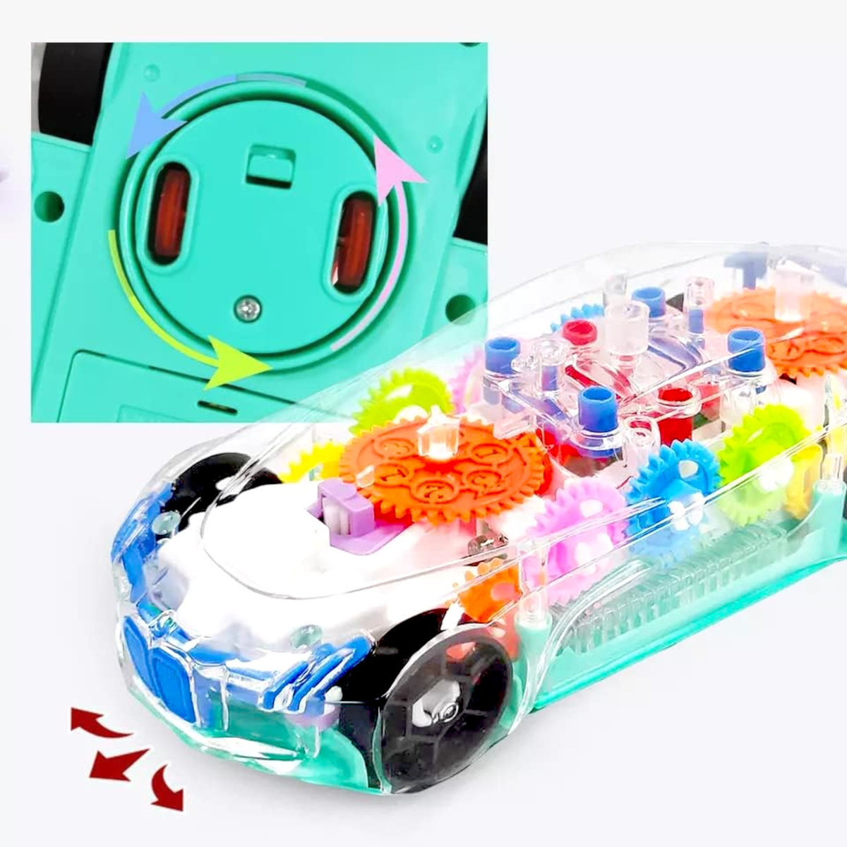 INTERAKTYWNY SAMOCHÓD LED AUTO DLA DZIECI ZABAWKA JEŹDZI ŚWIECI GRA DŹWIĘK