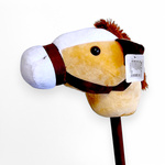 HOBBY HORSE KOŃ NA PATYKU KIJU ZABAWKA GŁOWA KONIA BRĄZOWY KONIK DŹWIĘK