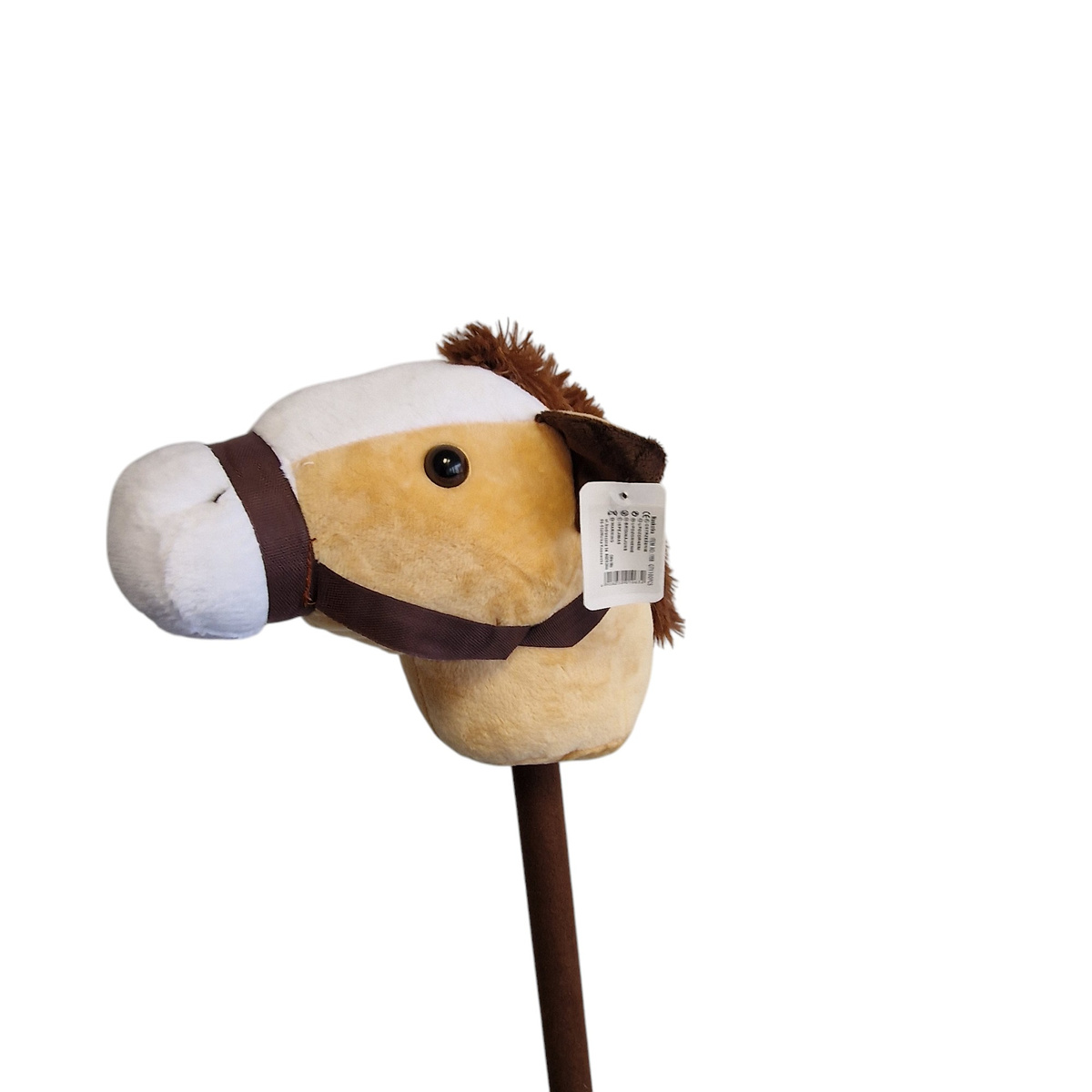 HOBBY HORSE KOŃ NA PATYKU KIJU ZABAWKA GŁOWA KONIA BRĄZOWY KONIK DŹWIĘK