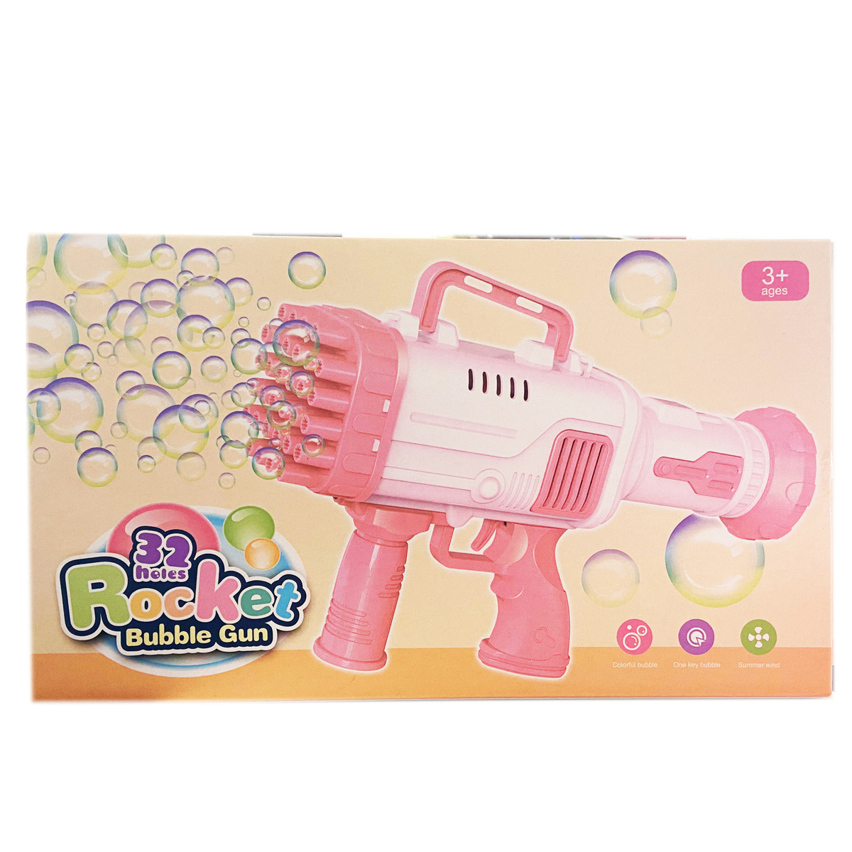 PISTOLET NA BAŃKI MYDLANE MASZYNKA WYRZUTNIA BANIEK MYDLANYCH BAZOOKA PŁYN