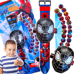 ZEGAREK Z PROJEKTOREM DLA CHŁOPCA SPIDERMAN WYŚWIETLA OBRAZKI 3D PROJEKTOR