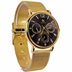 KLASYCZNY ELEGANCKI ZŁOTY ZEGAREK DAMSKI BRANSOLETA PREZENT NA CO DZIEŃ