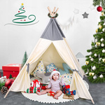 NAMIOT DLA DZIECI TIPI WIGWAM BAZA STABILNY + MIĘKKA MATA + LAMPKI LED