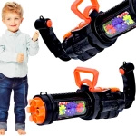 DUŻY PISTOLET MECHANICZNY Z DŹWIĘKIEM I ŚWIATŁEM ZABAWKA RUCHOWA ŚWIECI LED