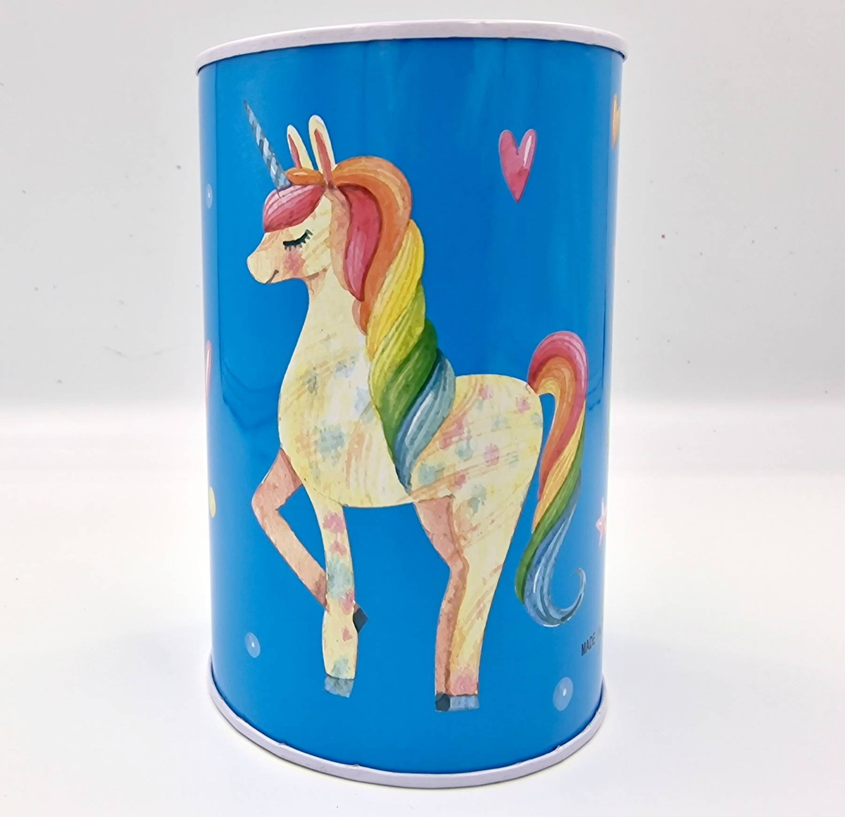 SKARBONKA NA PIENIĄDZE DLA DZIEWCZYNKI JEDNOROŻEC POJEMNIK NA MONETY TĘCZA