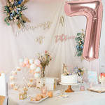 BALON FOLIOWY CYFRA 7 RÓŻOWE ZŁOTO NA URODZINY IMPREZĘ JUBILEUSZ 100cm