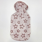 TERMOFOR GUMOWY W PLUSZOWYM POKROWCU ROZGRZEWACZ CIEPŁY MIŁY 2 LITRY WODY