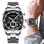 ELEGANCKI ZEGAREK MĘSKI MODNY CURREN DATOWNIK CHRONOGRAF JAPOŃSKI MECHANIZM