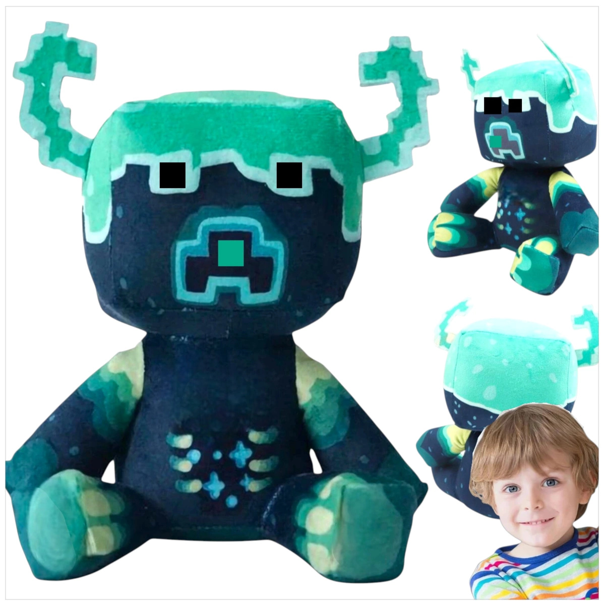 MINECRAFT MASKOTKA Z GRY PLUSZAK FIGURKA WARDEN NADZORCA PLUSZOWA DUŻA XXL