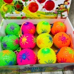 ŚWIECĄCA PIŁECZKA SENSORYCZNA Z GUMKĄ ANTYSTRESOWA PIŁKA ZABAWKA ŚWIECI LED