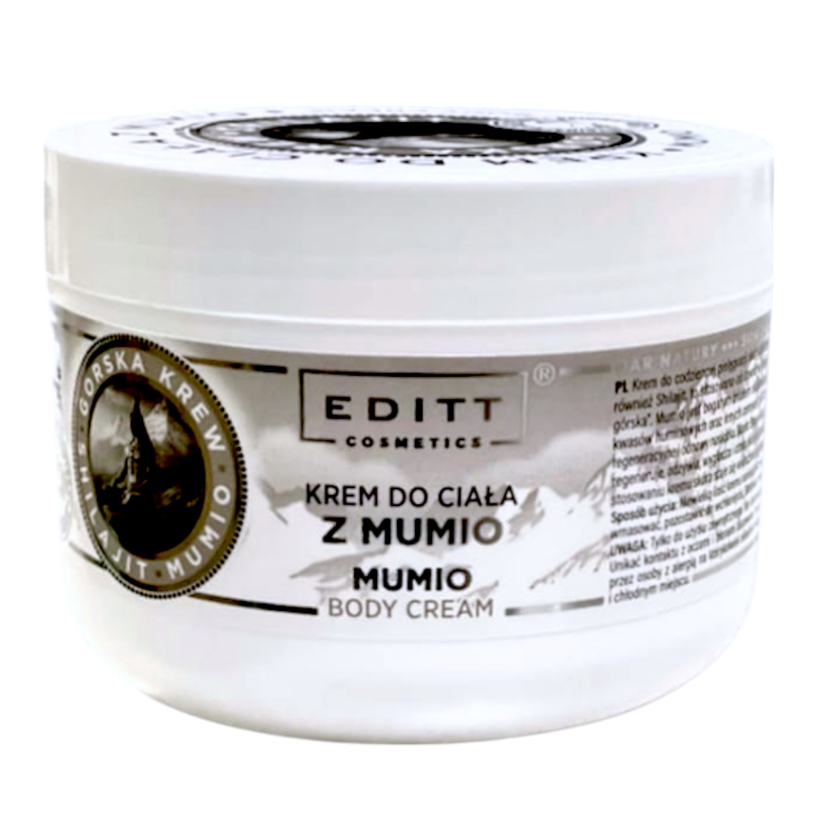 EDITT KREM DO CIAŁA Z MUMIO 220g REGENERACJA I OCHRONA DELIKATNEJ SKÓRY