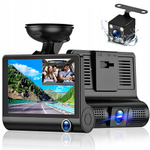 WIDEOREJESTRATOR KAMERA SAMOCHODOWA FULL HD 3KAMERY KAMERA COFANIA G-SENSOR