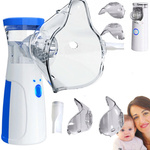 INHALATOR NEBULIZATOR 2 MASKI DLA DZIECI I DOROSŁYCH PRZENOŚNY CICHY USB