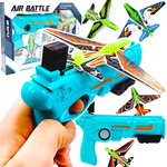 PISTOLET WYRZUTNIA SAMOLOTÓW DUŻY ZASIĘG 4 SAMOLOTY ZESTAW RZUTKA SZYBOWIEC