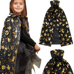 DŁUGA PELERYNA CZAROWNICY WIEDŹMY PRZEBRANIE NA HALLOWEEN KOSTIUM NA BAL