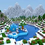 KLOCKI MAGNETYCZNE SZEŚCIANY PIXELE 148 ELEMENTÓW ZIMOWA KRAINA MARZEŃ XXL