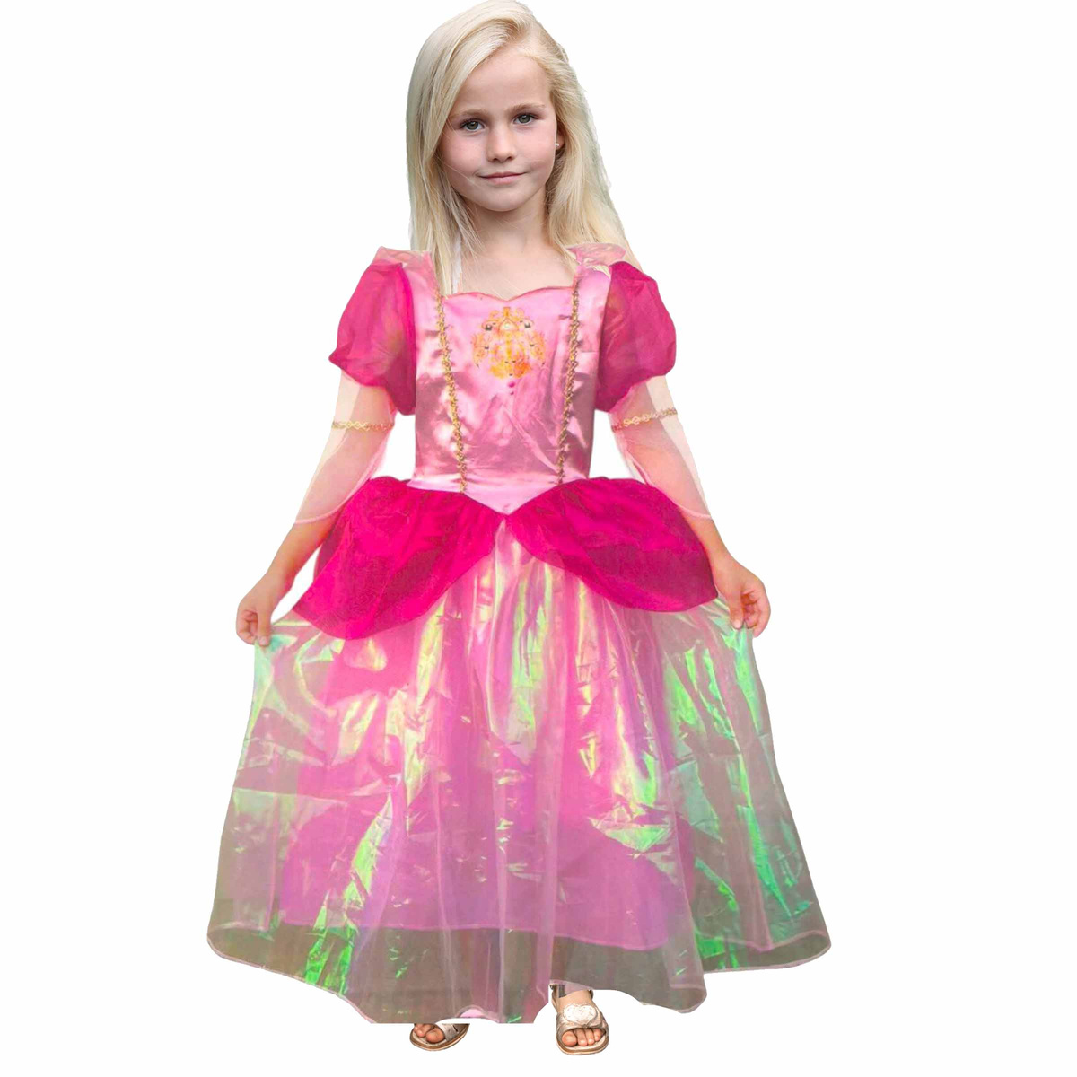 SUKNIA BALOWA DLA DZIEWCZYNKI NA BAL KSIĘŻNICZKA PEACH Z MARIO roz 110-122