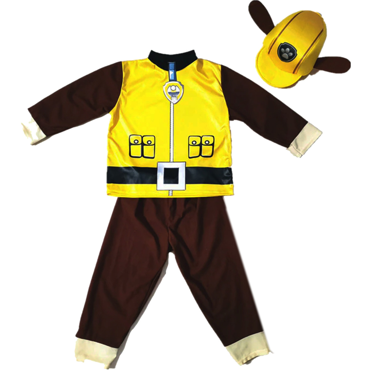 PSI PATROL STRÓJ RUBBLE PRZEBRANIE NA IMPREZĘ 3w1 + CZAPKA ROZMIAR 110-116