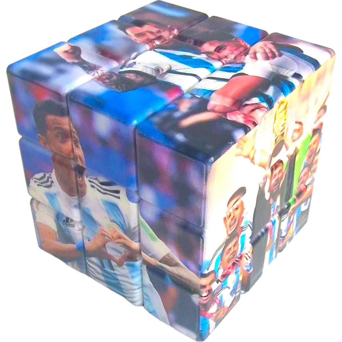 KOSTKA LOGICZNA DO UKŁADANIA 3x3x3 UKŁADANKA EDUKACYJNA Z PIŁKARZAMI 