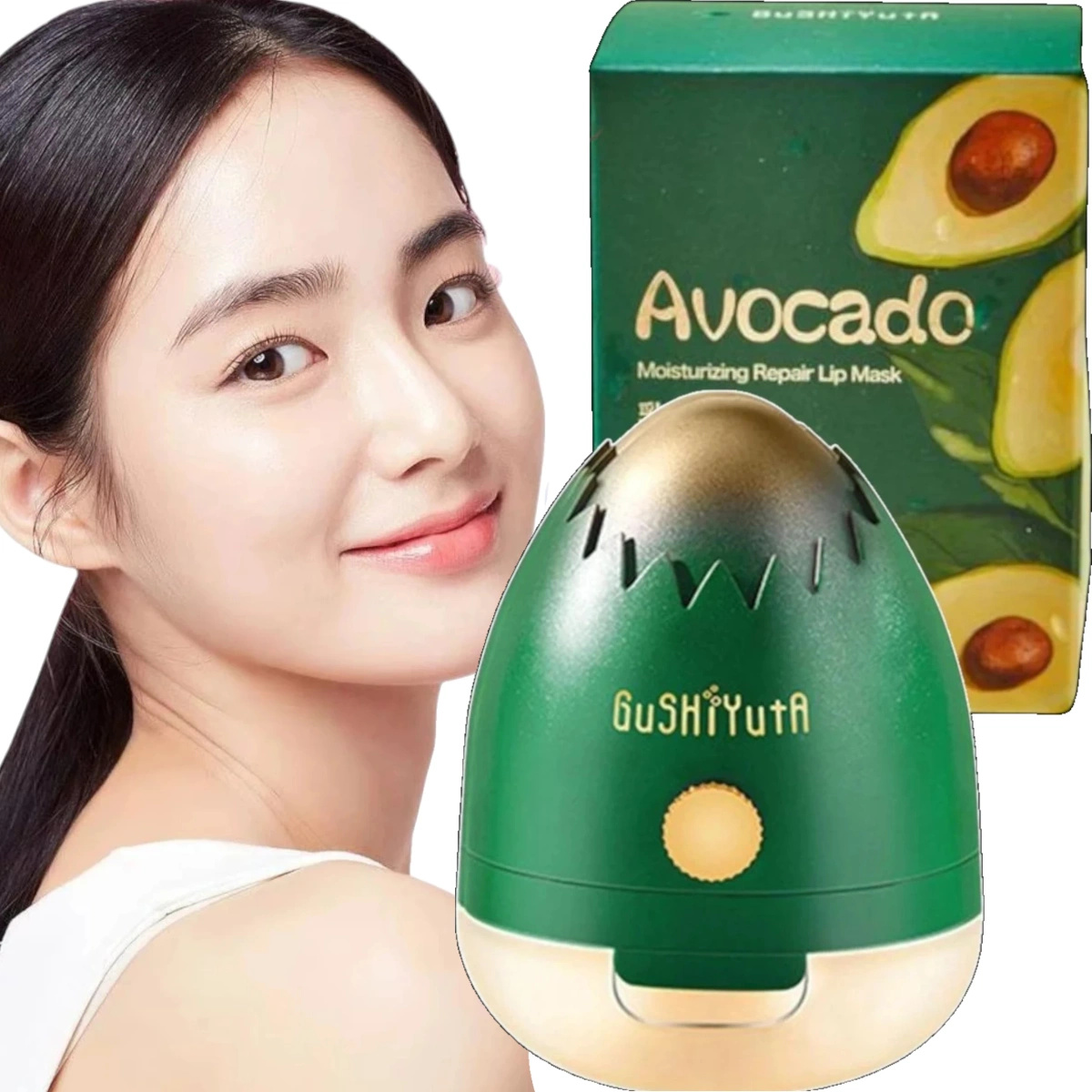 GUSHIYUTA MASECZKA DO UST Z AVOCADO MASŁEM SHEA 10g REGENERACJA NAWILŻENIE