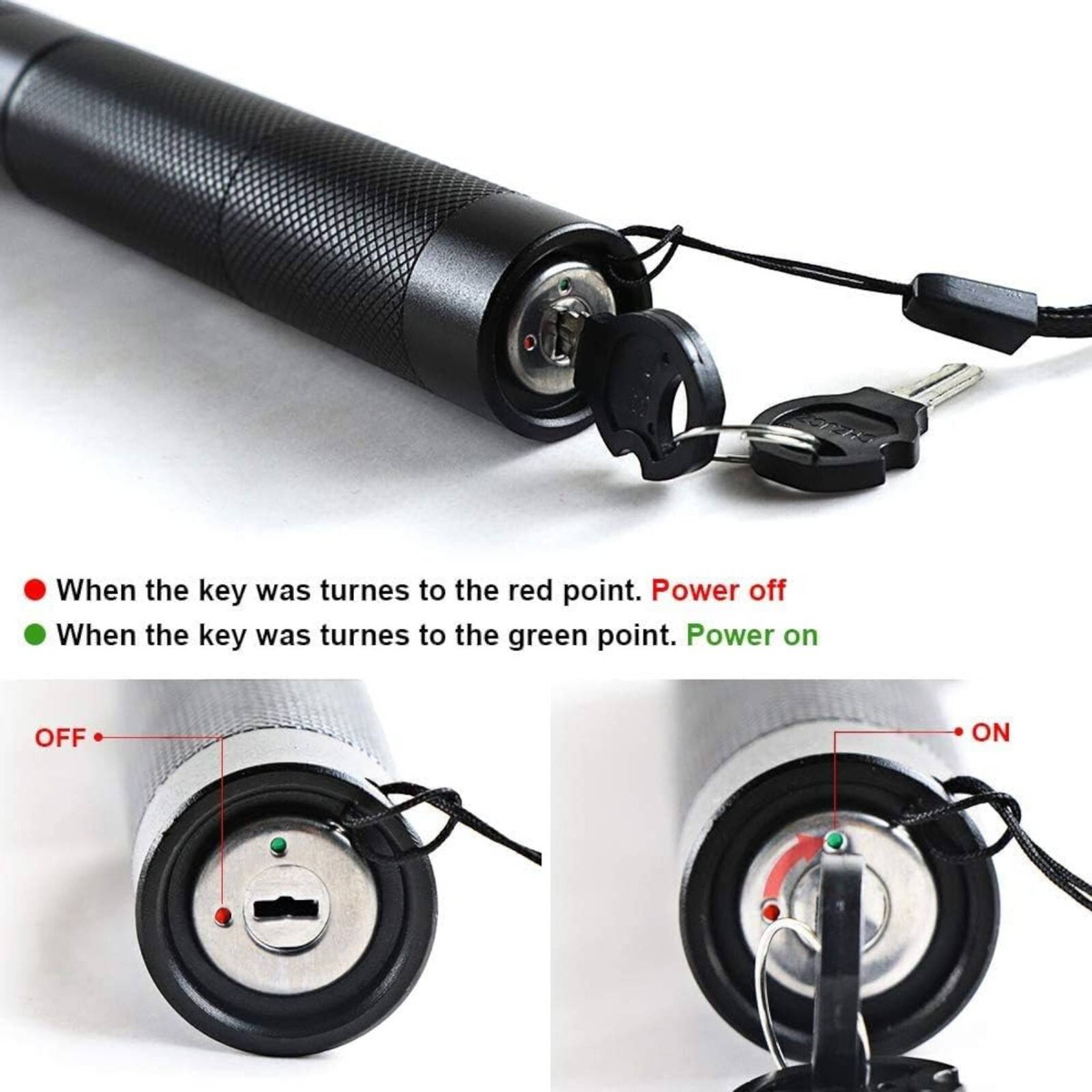 MOCNY WSKAŹNIK LASEROWY LASER POINTER ZIELONY AKU + ŁADOWARKA I NAKŁADKA