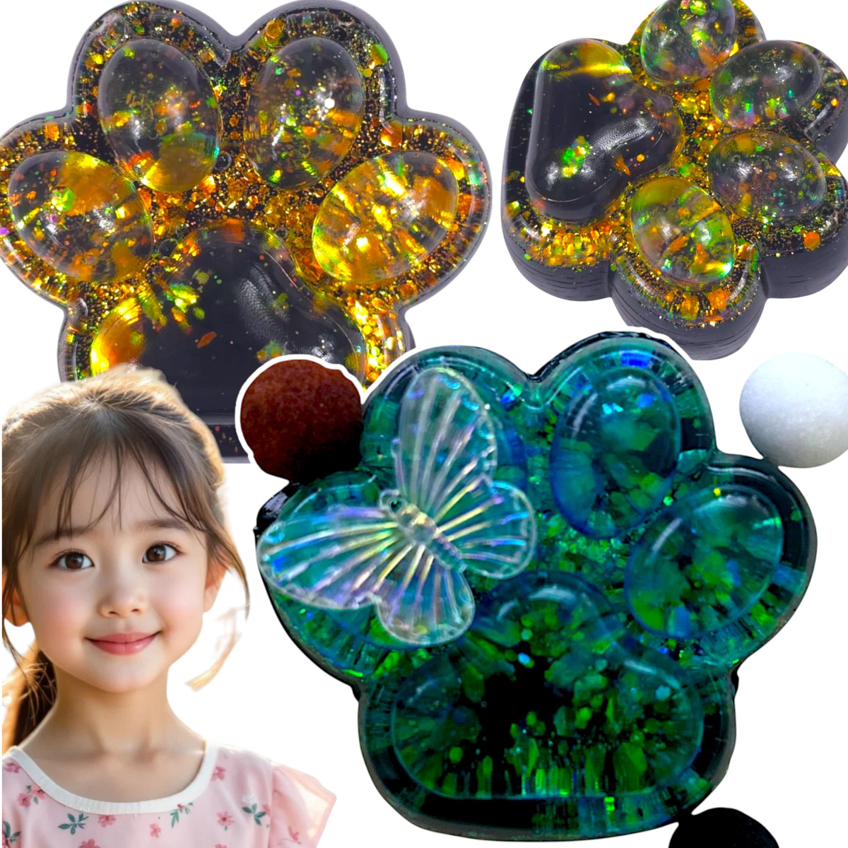 GNIOTEK KOCIA ŁAPKA SQUISHY ZESTAW 2 SZTUKI ZABAWKA ANTYSTRESOWA PSIA ŁAPA