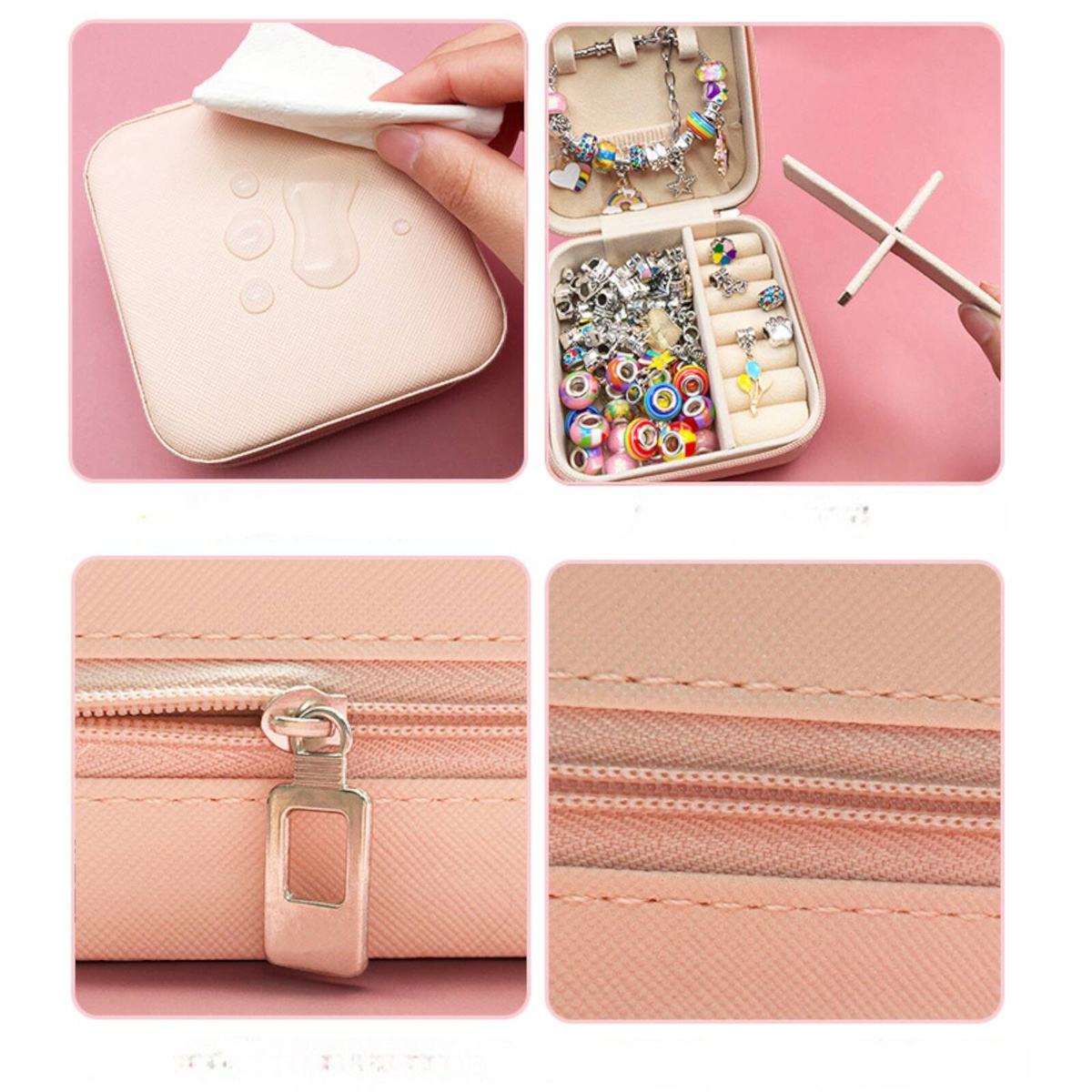 Zestaw do Robienia Bransoletek Koraliki Biżuterii Prezent Zawieszki Kuferek