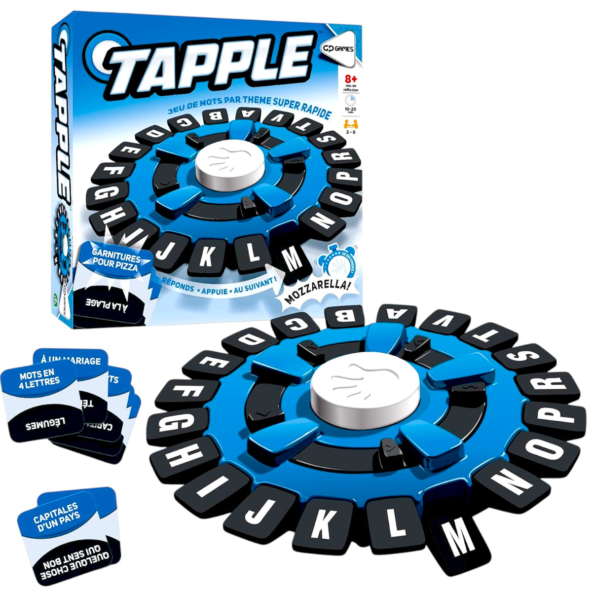 TAPPLE GRA SŁOWNA EDUKACYJNA KREATYWNA ZABAWA GRA RODZINNA 36 KART LITERKI