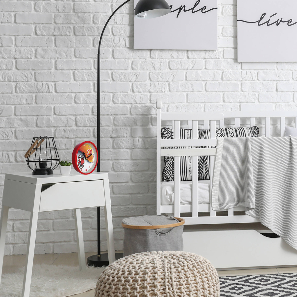 ZEGAREK DLA KIBICA BUDZIK ZEGAR A.C. MILAN DLA FANÓW DRUŻYNY Z MEDIOLANU