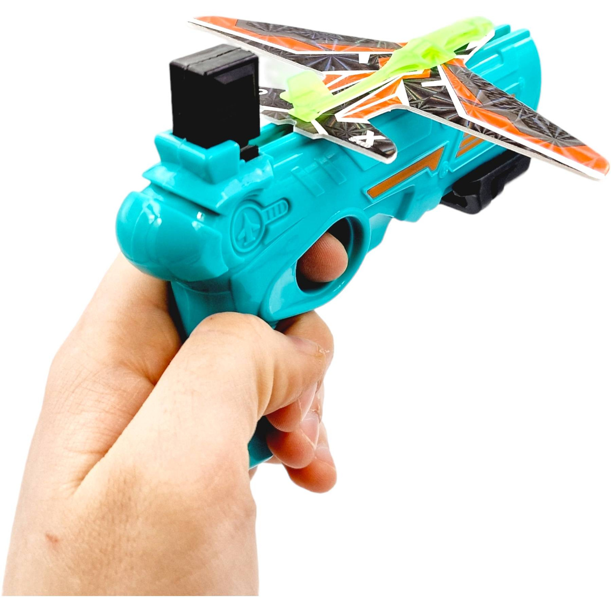 PISTOLET WYRZUTNIA SAMOLOTÓW DUŻY ZASIĘG 4 SAMOLOTY ZESTAW RZUTKA SZYBOWIEC