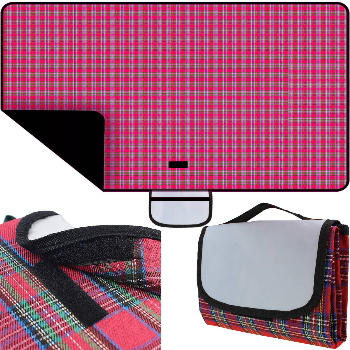 KOC PIKNIKOWY NA PLAŻĘ MATA BIWAKOWA WODOODPORNA PRZENOŚNA DUŻA 2x2m KRATA