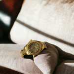 ELEGANCKI ZŁOTY ZEGAREK DAMSKI KURREN CYRKONIE KWARCOWY NA PREZENT MODNY