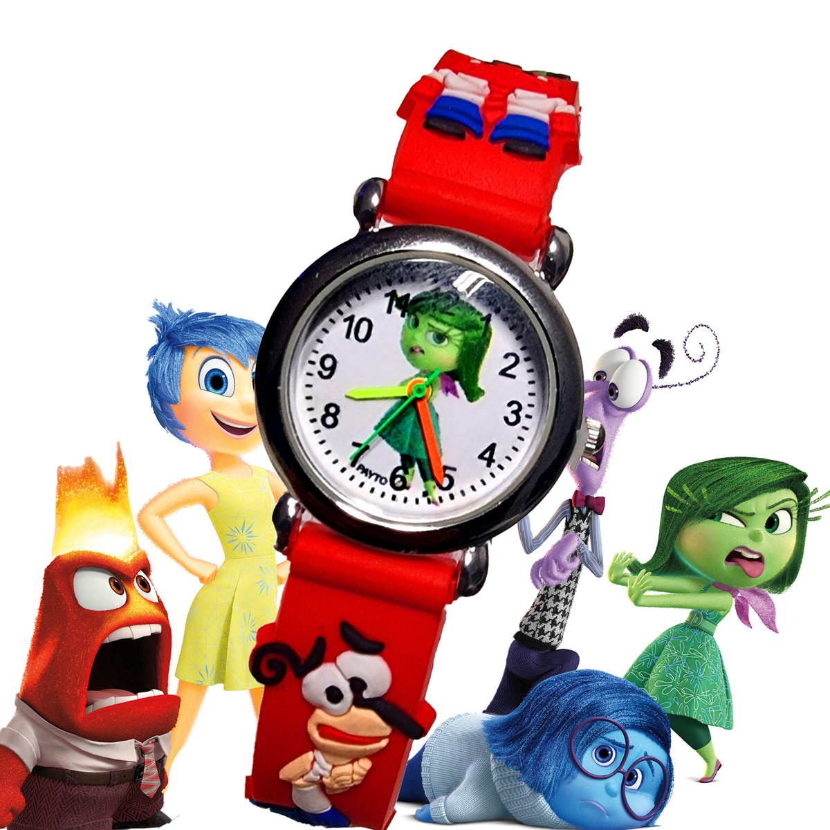 KLASYCZNY ZEGAREK DZIECIĘCY W GŁOWIE SIĘ NIE MIEŚCI CZERWONY GNIEW  EDU